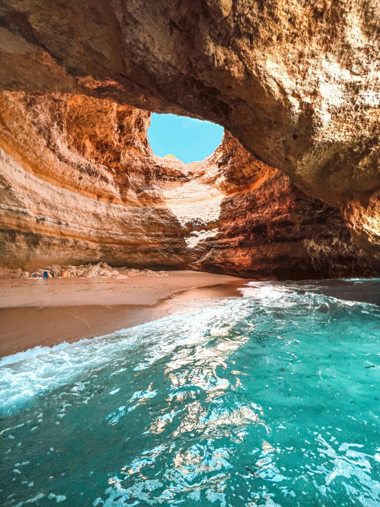 Brown Rock Formation Near Body of Water